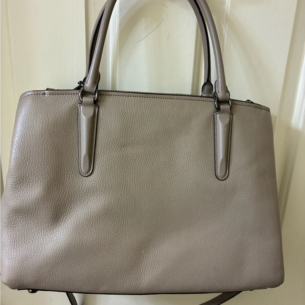 COACH Brooklyn Carryall Turnlock Shoulder Hand 2way Bag Leather BEIGE NWOT - Picture 14 of 16